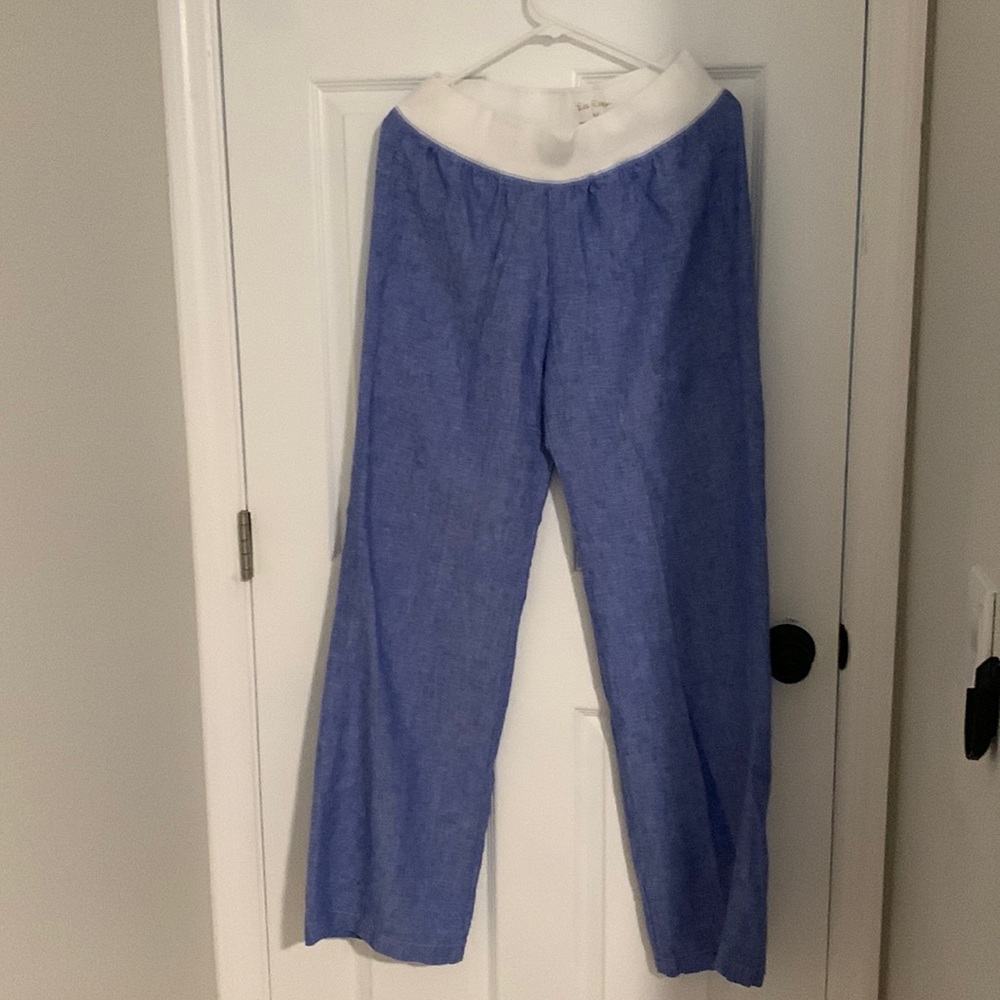 Lilly Pulitzer Linen Beach Palazzo Pants Size Medium